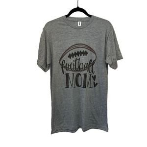 Gray Football Mom Tee Shirt